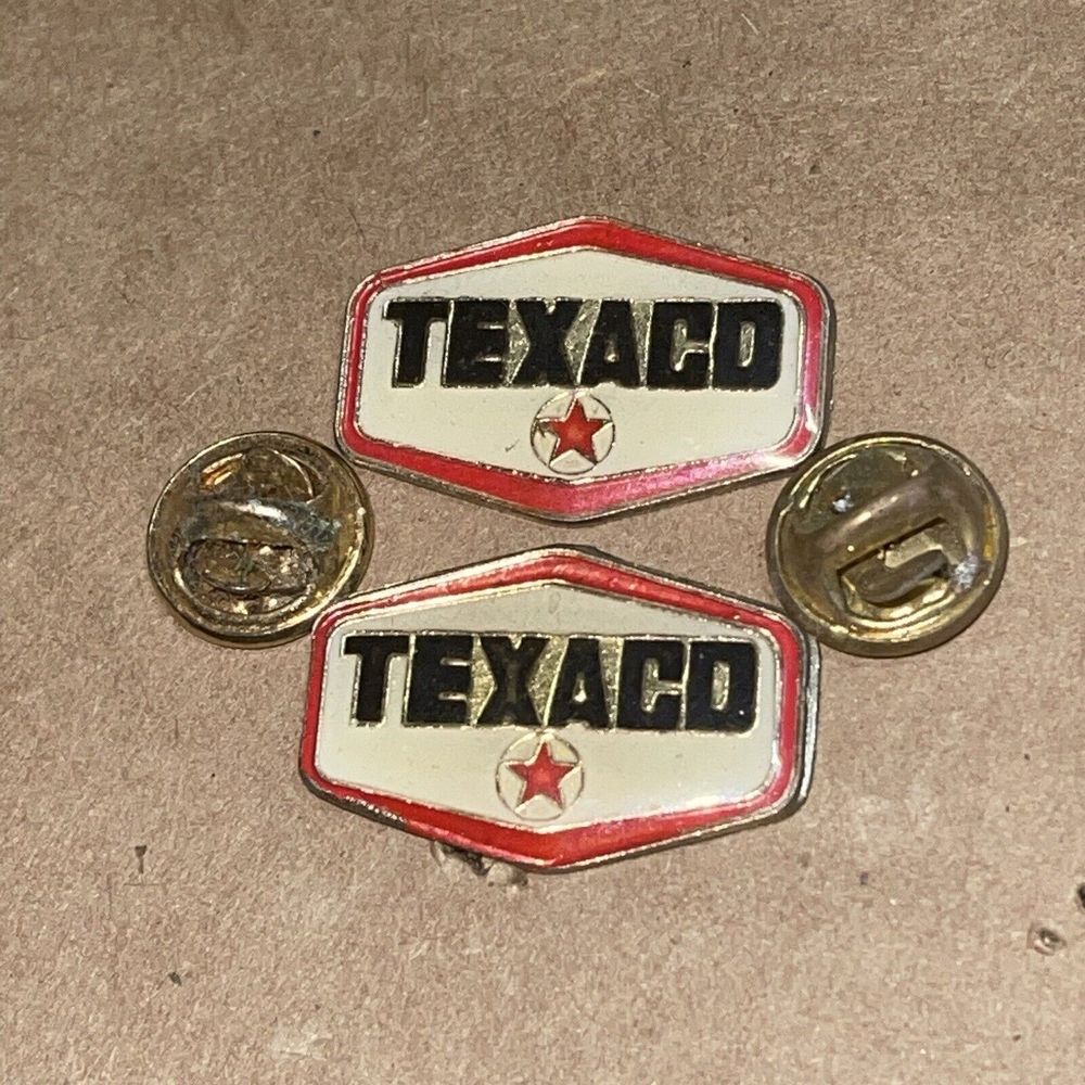 Vintage Texaco Lapel Pin Bundle Set Lot x2